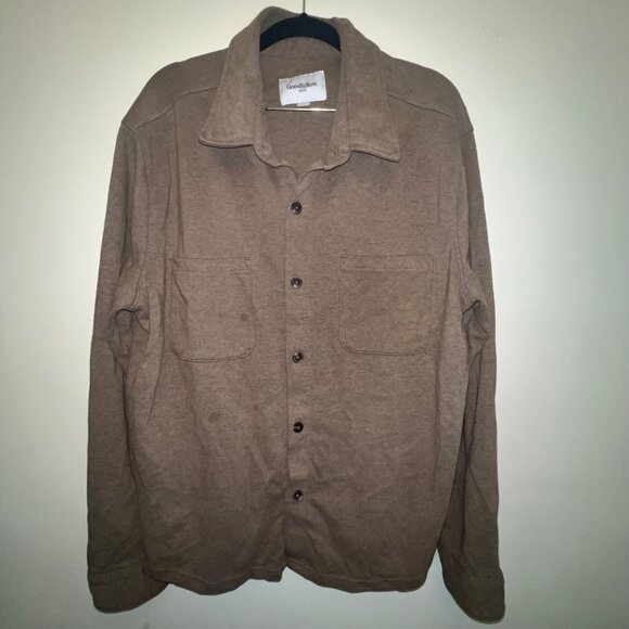 Goodfellow &‎ Co Men's Brown Button-Up Long Sleeve Shirt XL - Picture 1 of 8